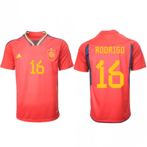 Spanien Rodri Hernandez #16 Replika Hjemmebanetrøje VM 2022 Kortærmet